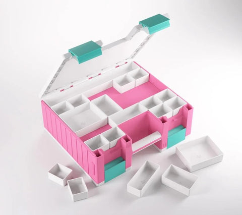Deck Case - Gamegenic - Game Castle (Pink/White/Teal)