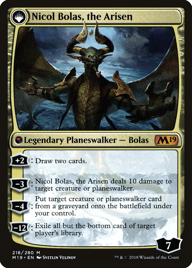 Nicol Bolas, the Ravager // Nicol Bolas, the Arisen [Core Set 2019 Pre