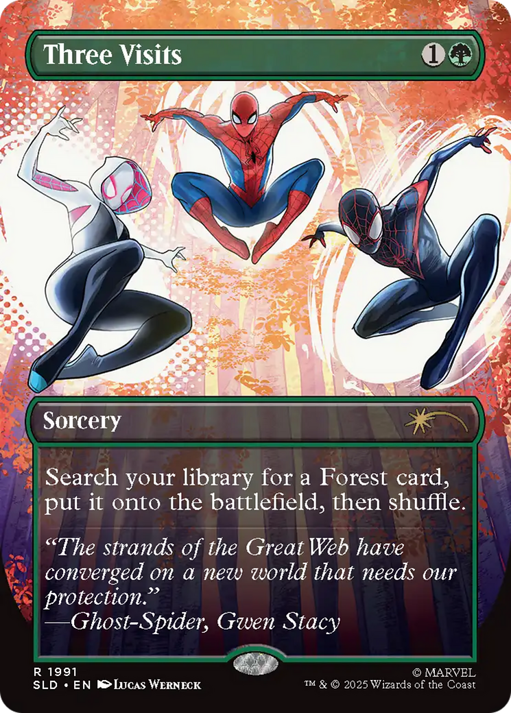 Three Visits (Rainbow Foil) [Secret Lair Drop Series]