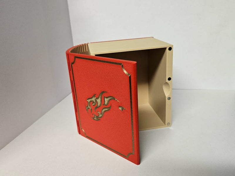 Deck Box - 3D Printed Deck Book - 100+ Red