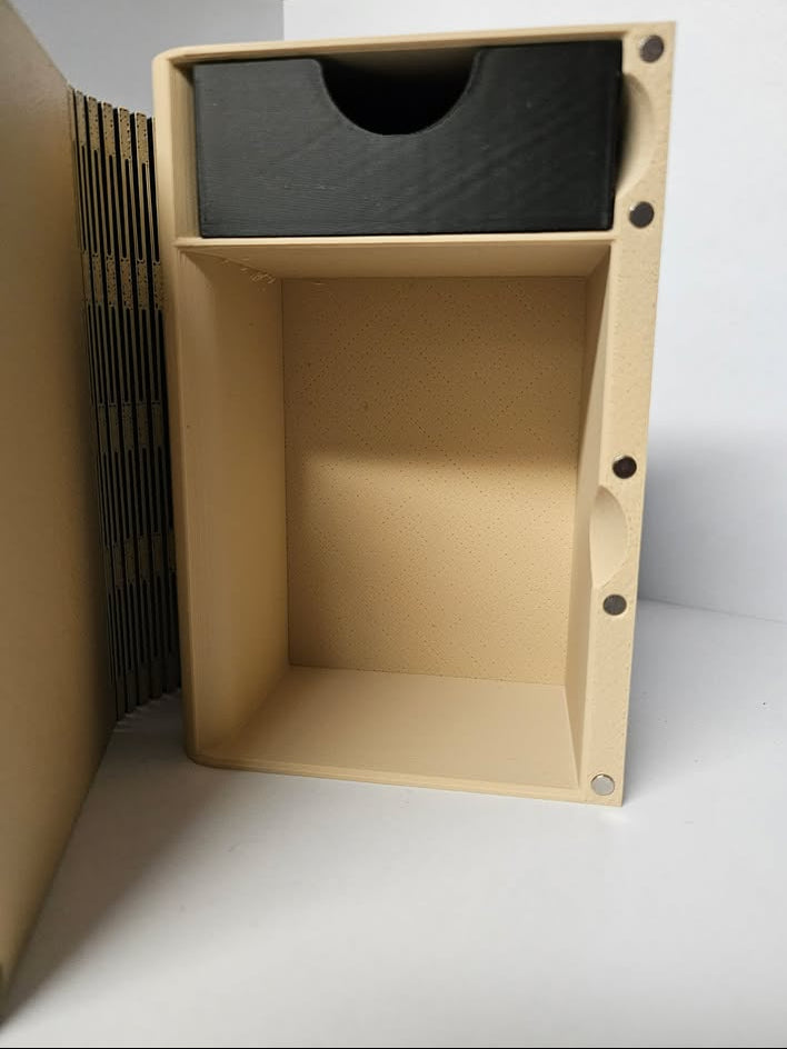 Deck Box - 3D Printed Deck Book - 75+ Black (w/ Tray)