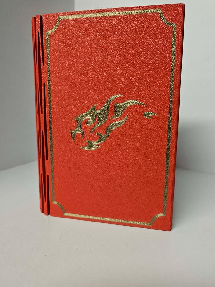Deck Box - 3D Printed Deck Book - 75+ Red (w/ Tray)