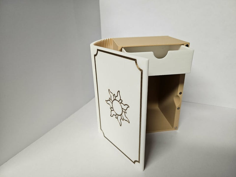 Deck Box - 3D Printed Deck Book - 100+ White (w/ Tray)