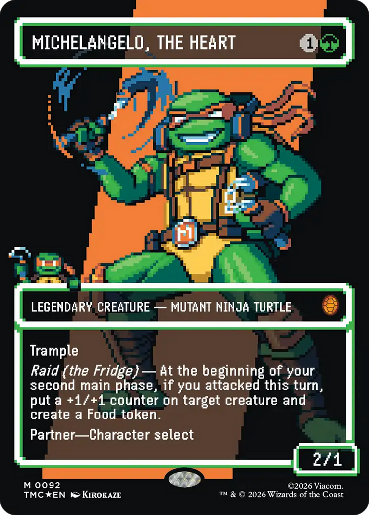 Michelangelo, the Heart (0092) (Borderless) [Teenage Mutant Ninja Turtles Commander]