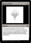 Image for Playtest Wish (UNK) - Magic: The Gathering