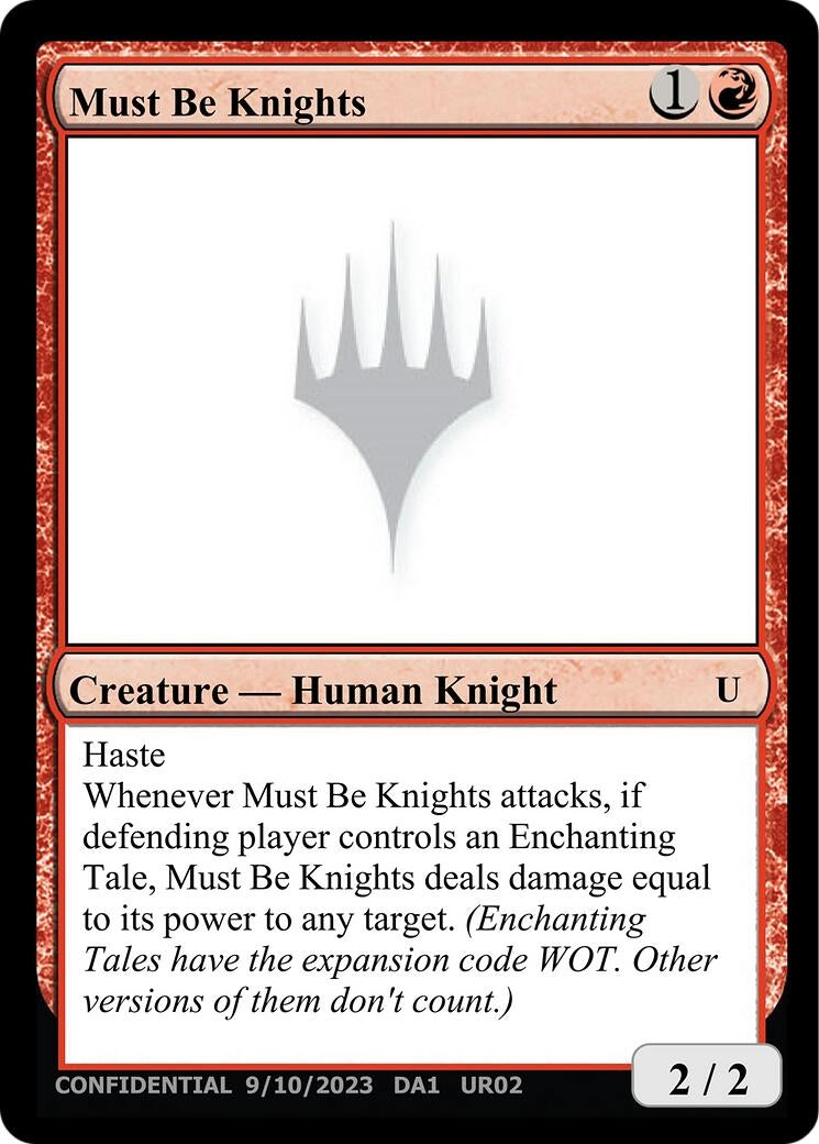 Image for Must Be Knights (UNK) - Magic: The Gathering