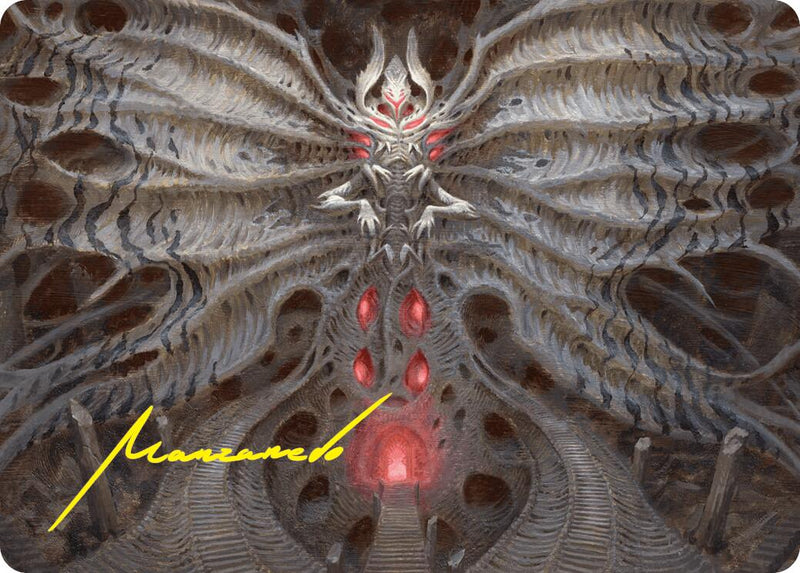 Valgavoth, Terror Eater Art Card (Gold-Stamped Signature) [Duskmourn: Valgavoth, Terror Eater Art Card (Gold-Stamped Signature) [Duskmourn: