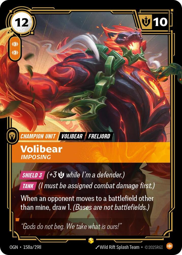 Volibear - Imposing (Alternate Art) (158a/298) [Origins]