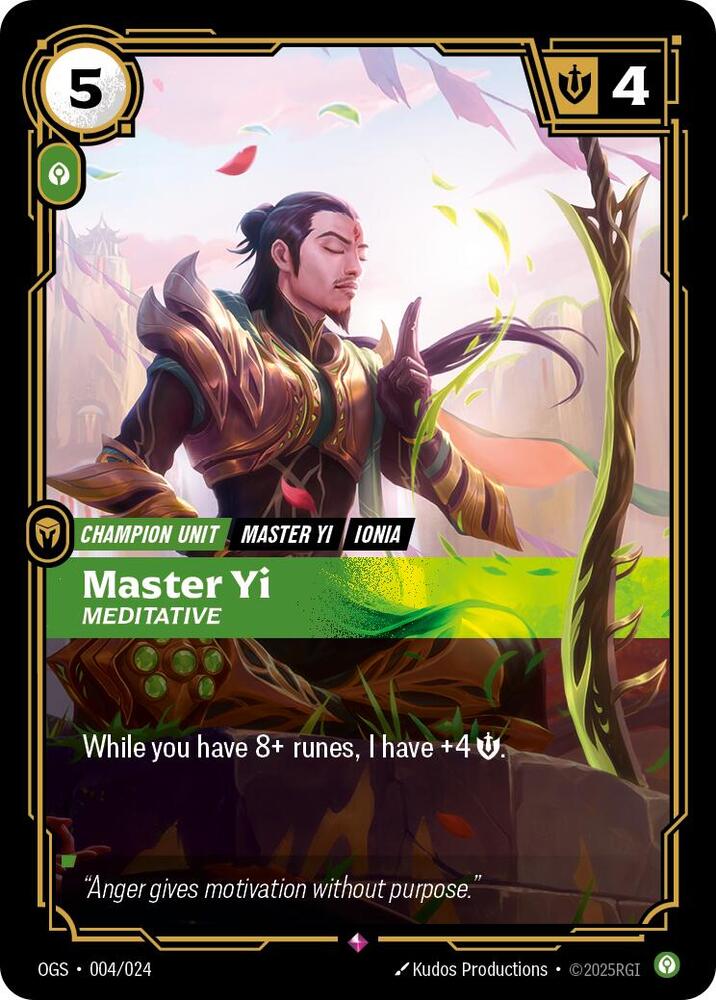 Master Yi - Meditative (004/024) [Origins: Proving Grounds]