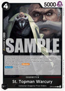 St. Topman Warcury [Carrying On His Will]