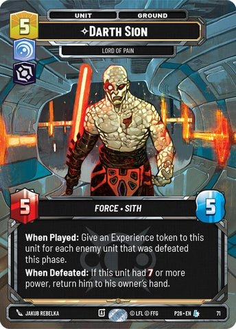 Darth Sion - Lord of Pain (71) (71) [Sector and Regional Promos: Season 1]