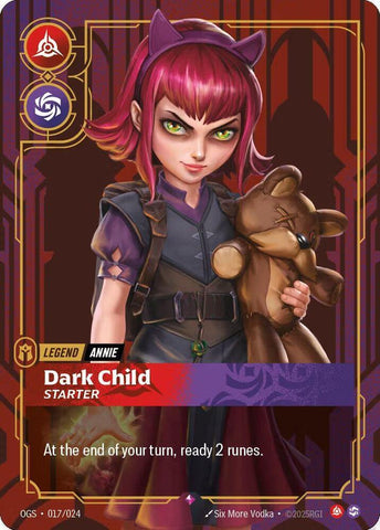 Annie - Dark Child (Metal) (017/024) [Riftbound Organized Play Promotional Cards]