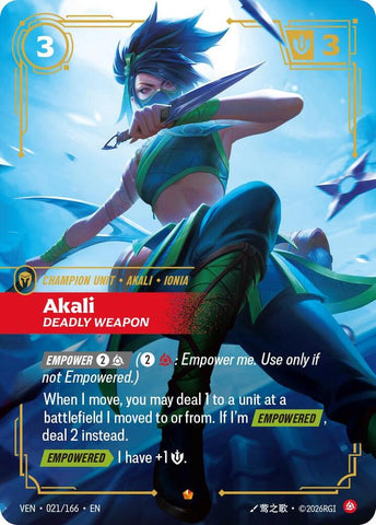 Akali - Deadly Weapon (021/166) [Vendetta]