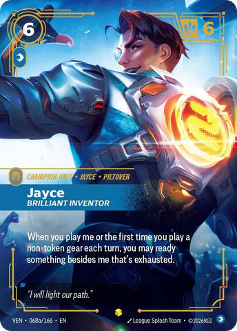 Jayce - Brilliant Inventor (Alternate Art) (068a/166) [Vendetta]