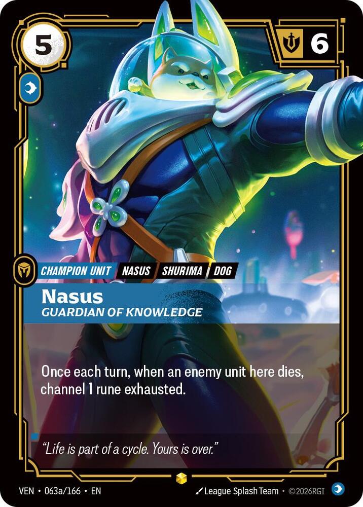 Nasus - Guardian of Knowledge (Alternate Art) (063a/166) [Vendetta]