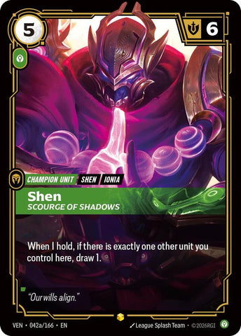 Shen - Scourge of Shadows (Alternate Art) (042a/166) [Vendetta]