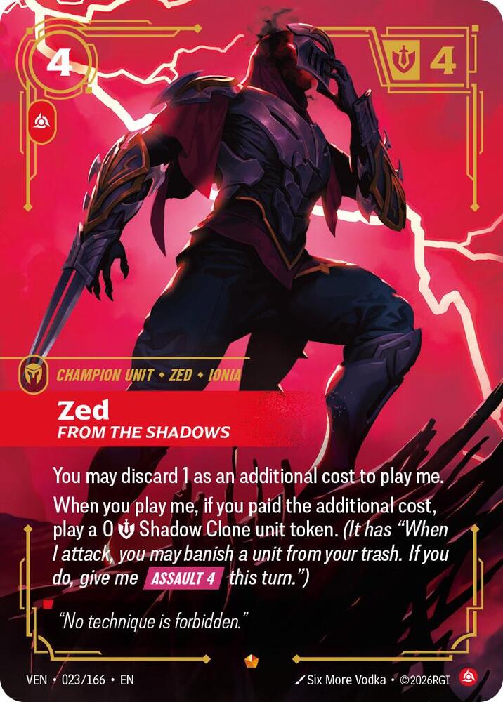 Zed - From the Shadows (023/166) [Vendetta]