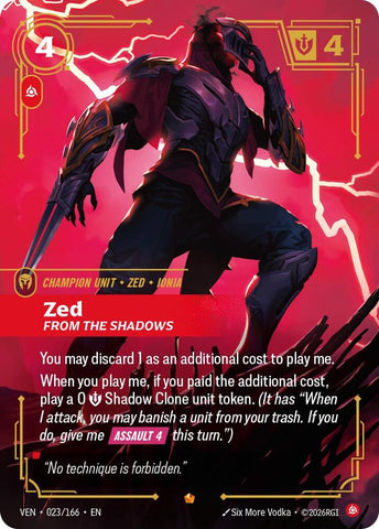 Zed - From the Shadows (023/166) [Vendetta]