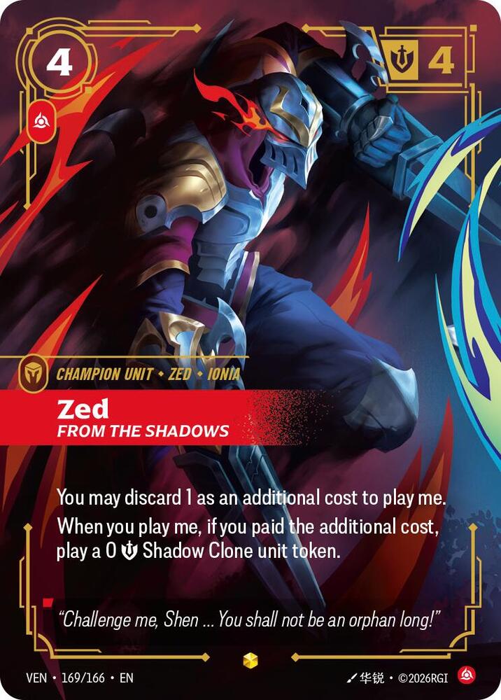 Zed - From the Shadows (Overnumbered) (169/166) [Vendetta]