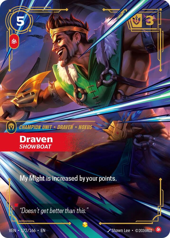 Draven - Showboat (Overnumbered) (172/166) [Vendetta]