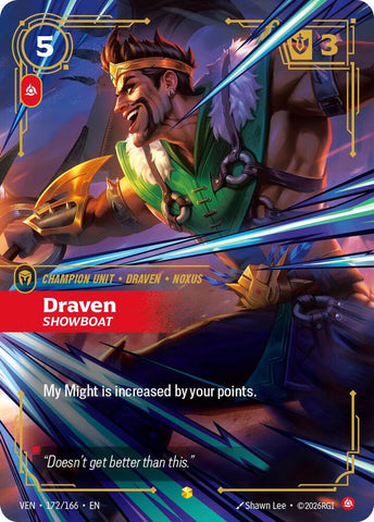 Draven - Showboat (Overnumbered) (172/166) [Vendetta]