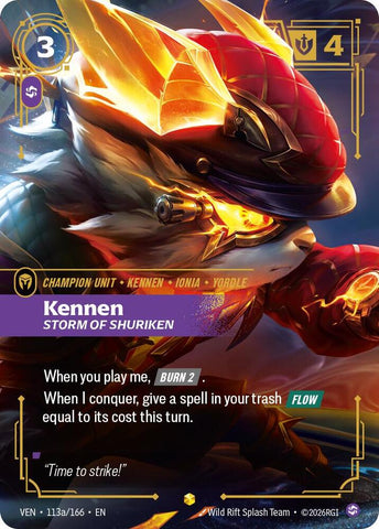 Kennen - Storm of Shuriken (Alternate Art) (113a/166) [Vendetta]