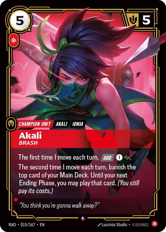 Akali, Brash (015/167) (RAD)