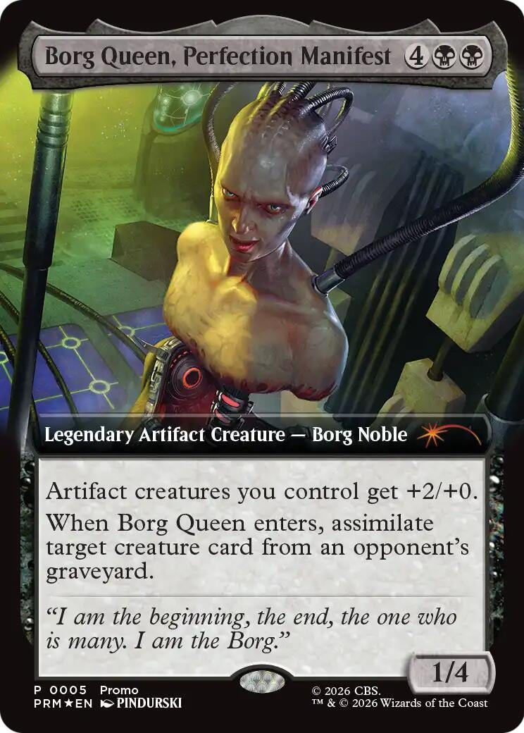 Image for Borg Queen, Perfection Manifest (Extended Art) (5) (MEDIA) - Magic: The Gathering