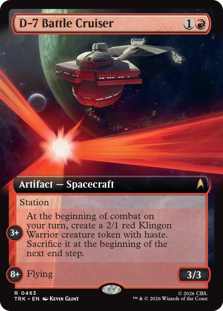 Image for D-7 Battle Cruiser (Extended Art) (463) (TRK) - Magic: The Gathering