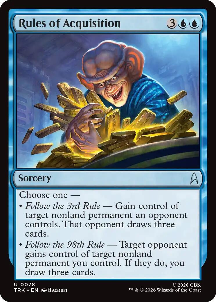 Image for Rules of Acquisition (78) (TRK) - Magic: The Gathering