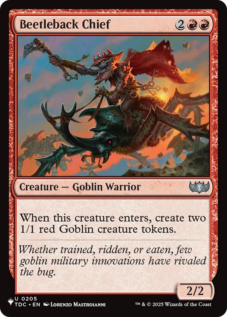 Image for Beetleback Chief (TDC) (LIST) - Magic: The Gathering