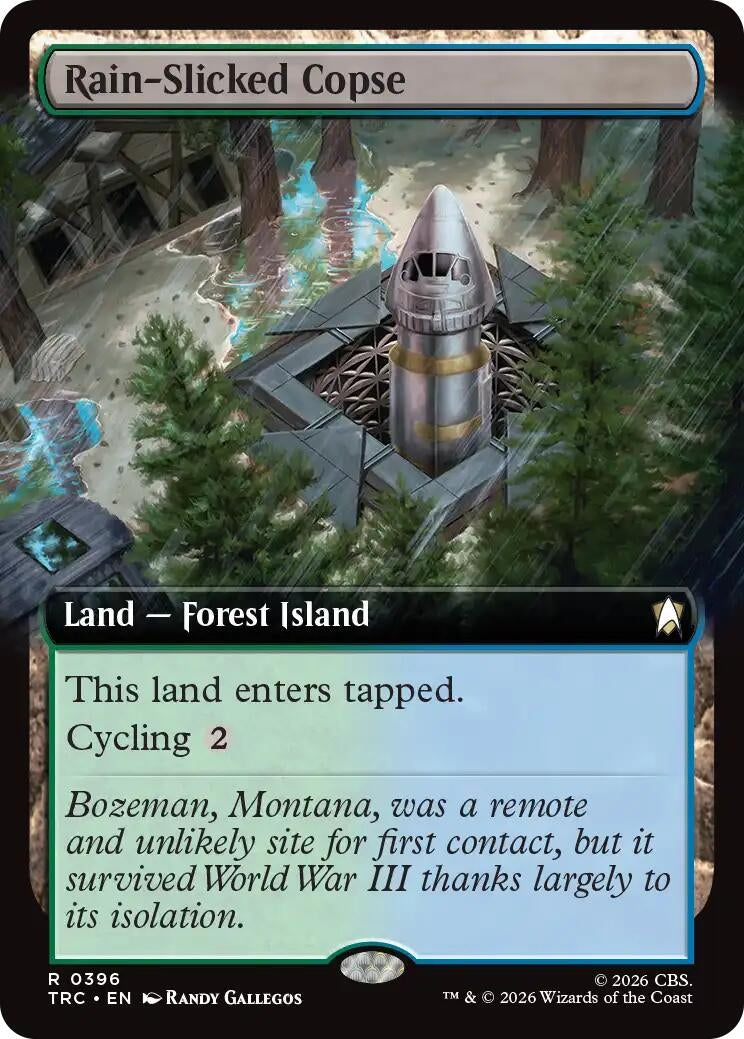 Image for Rain-Slicked Copse (Extended Art) (396) (TRC) - Magic: The Gathering