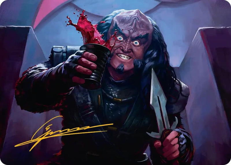 Image for Gowron, Eager for Battle Art Card (Gold-Stamped Signature) (32) (ASTRK) - Magic: The Gathering