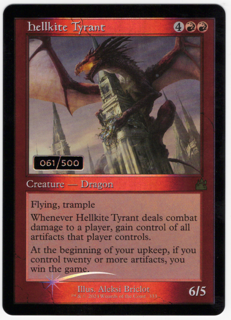 Hellkite Tyrant (Retro) (Serialized) [Ravnica Remastered]