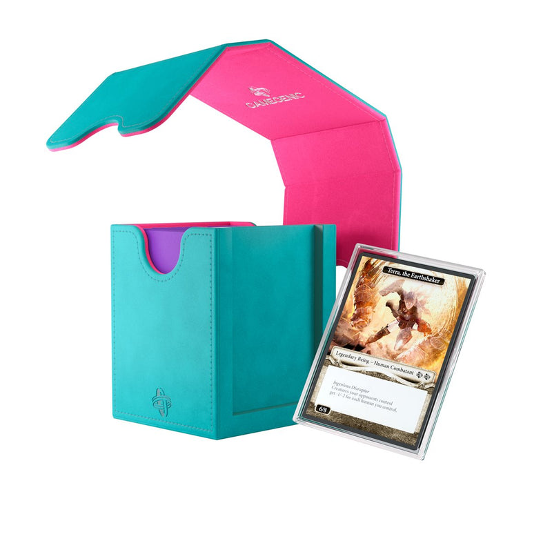 Deck Box - GameGenic - Teal/Pink (Squire Plus 100+ XL)