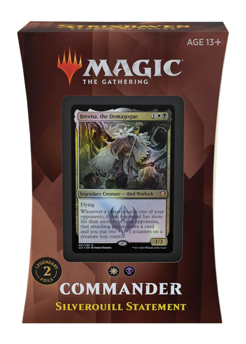 MTG - Strixhaven: School of Mages - COMMANDER // SILVERQUILL STATEMENT
