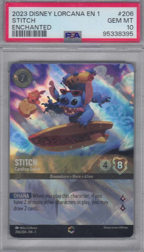 Stitch - Carefree Surfer - Enchanted - PSA 10