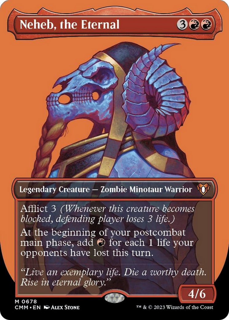 Neheb, the Eternal (Borderless Profile) [Commander Masters]