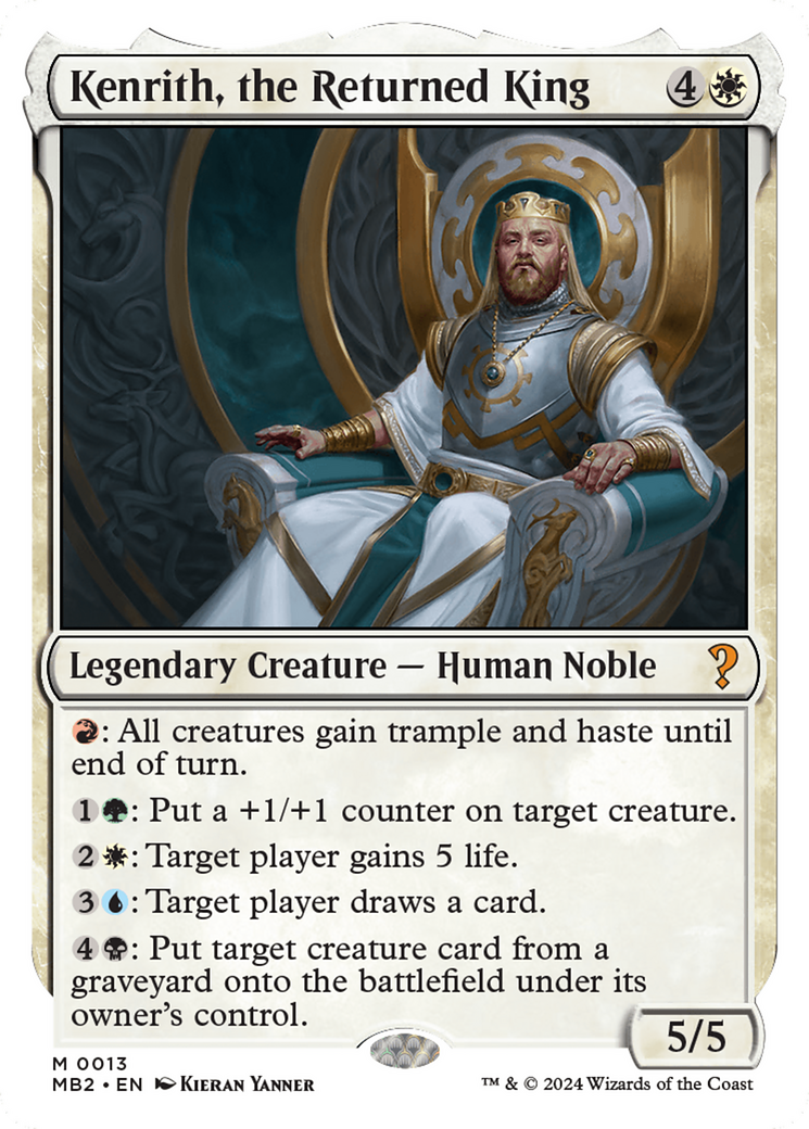 Kenrith, the Returned King (White Border) [Mystery Booster 2]