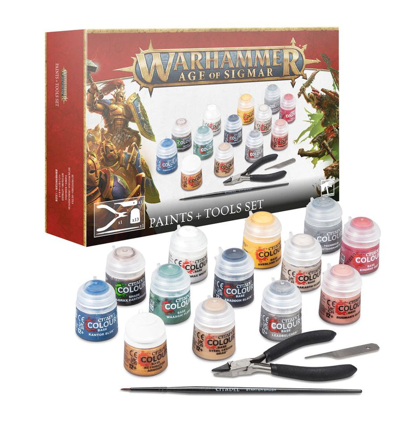 Paints - Warhammer - AoS - Paints + Tools Set