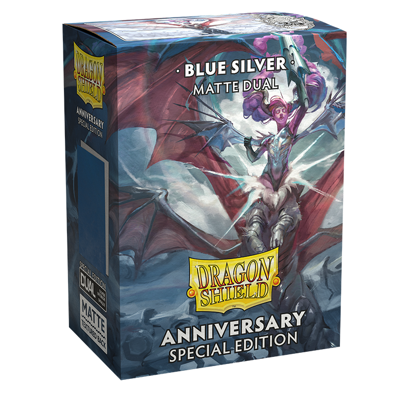 Sleeves - Dragon Shield Dual Matte Sleeve - Blue Silver