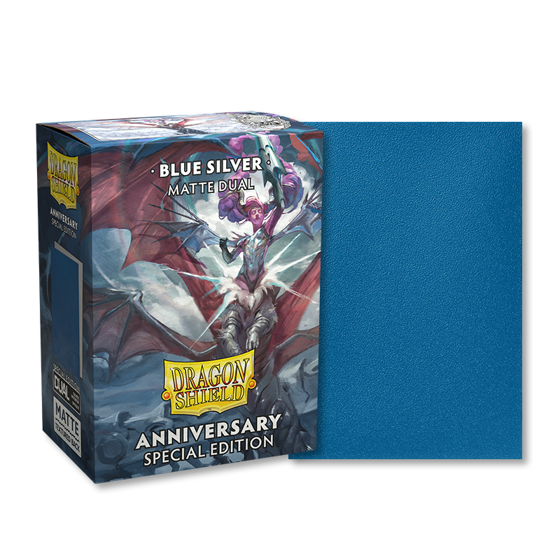 Sleeves - Dragon Shield Dual Matte Sleeve - Blue Silver