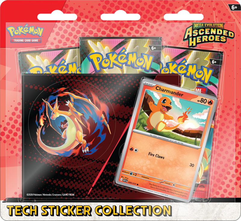 Pokemon - ME2.5 - Ascended Heroes - Tech Sticker Collection - Gastly/Charmander