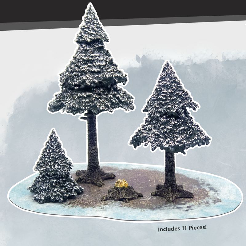 Monster Scenery - Snowy Pine Forest