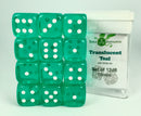 Dice - 12d6 Dice Set - Translucent Teal