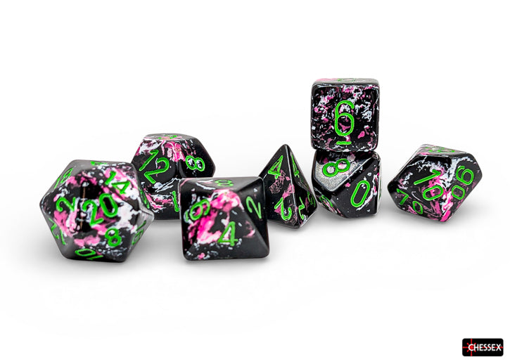 Dice - Brush 7-Die Set - Paintball/Green