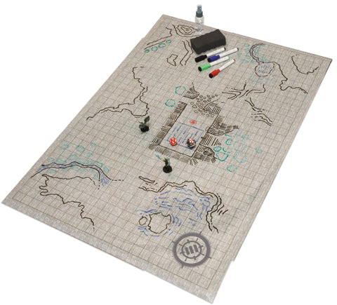 Playmat - ENHANCE - RPG Grid Mat // Stone Terrain
