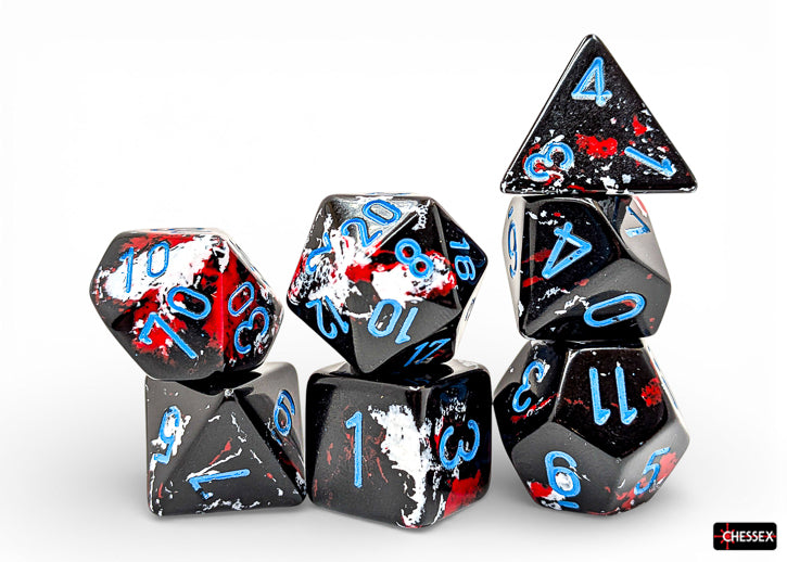 Dice - Brush 7-Die Set - Dark Side/Blue