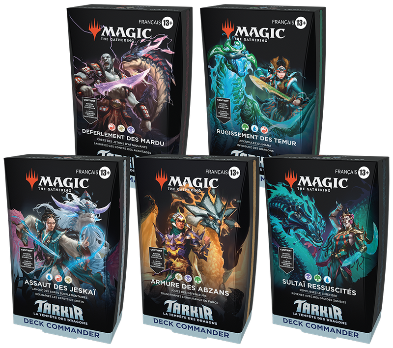 MTG - TARKIR DRAGONSTORM - COMMANDER DECK (SET OF 5) (FRANÇAIS)