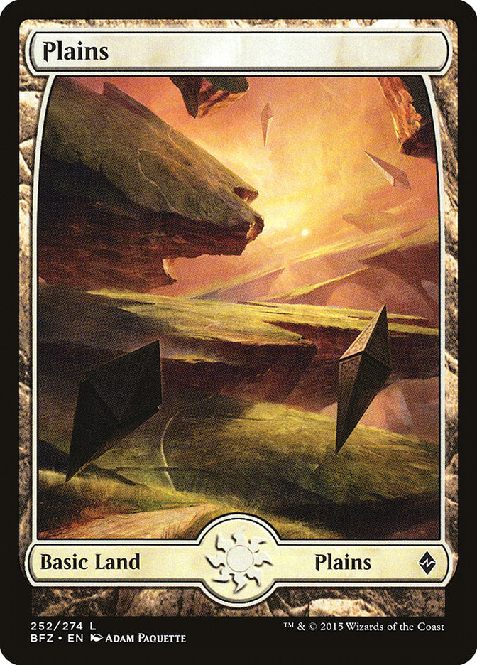 Plains (252) (Full Art) [Battle for Zendikar] | La Crypte